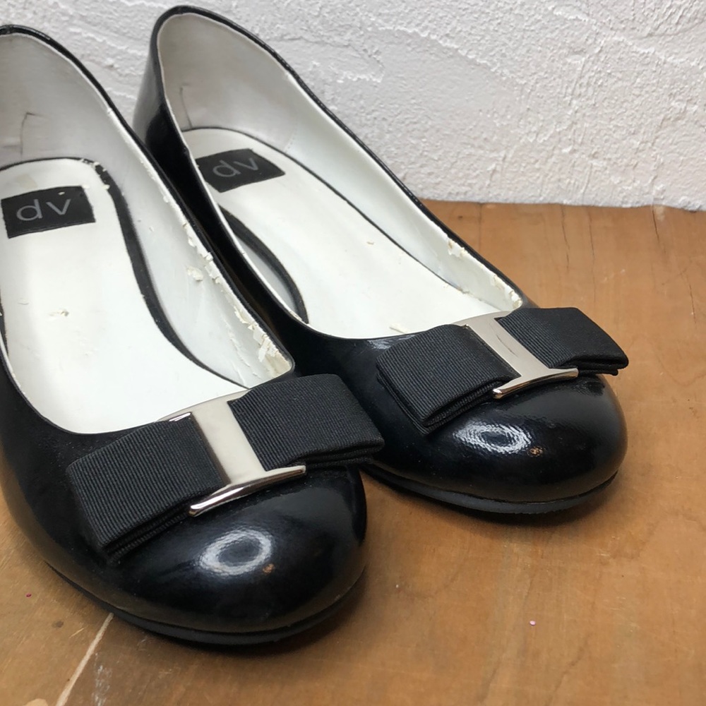 Black Patent Leather Mod Block Heel 60s Style